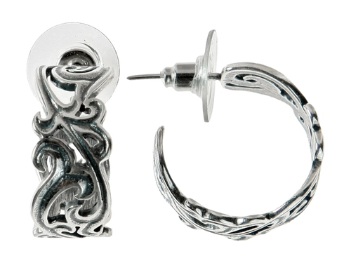 "Касино" серьги в серебряном покрытии из коллекции "Харизма" от Jenavi  с замком пусеты