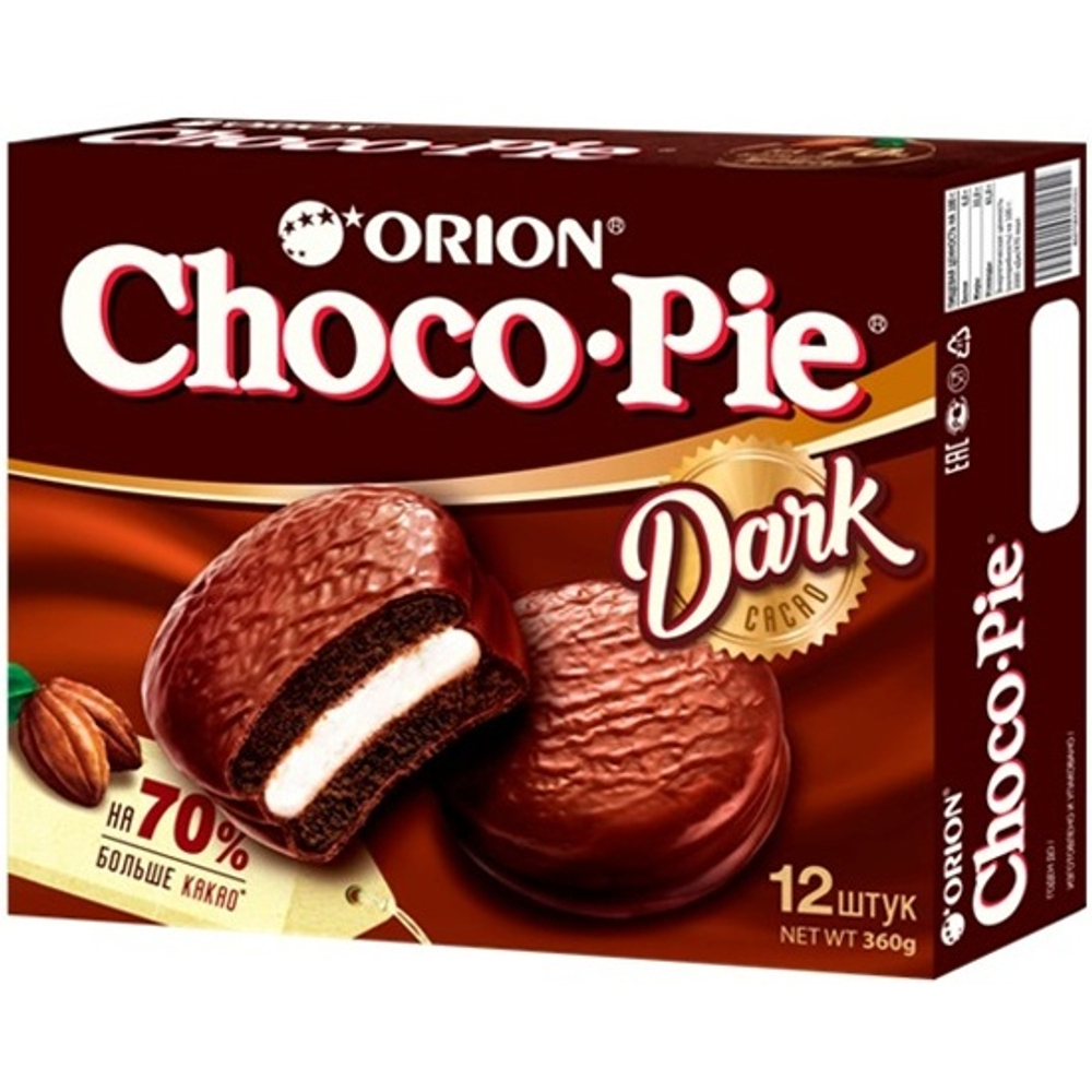 Пирожное Orion Choco Pie Дарк, 360г