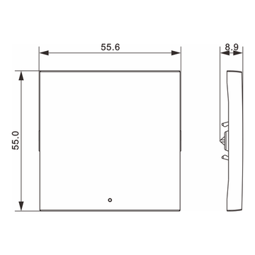 Клавиша 1-я с подсветкой,  матовый кремовый,  серия A07