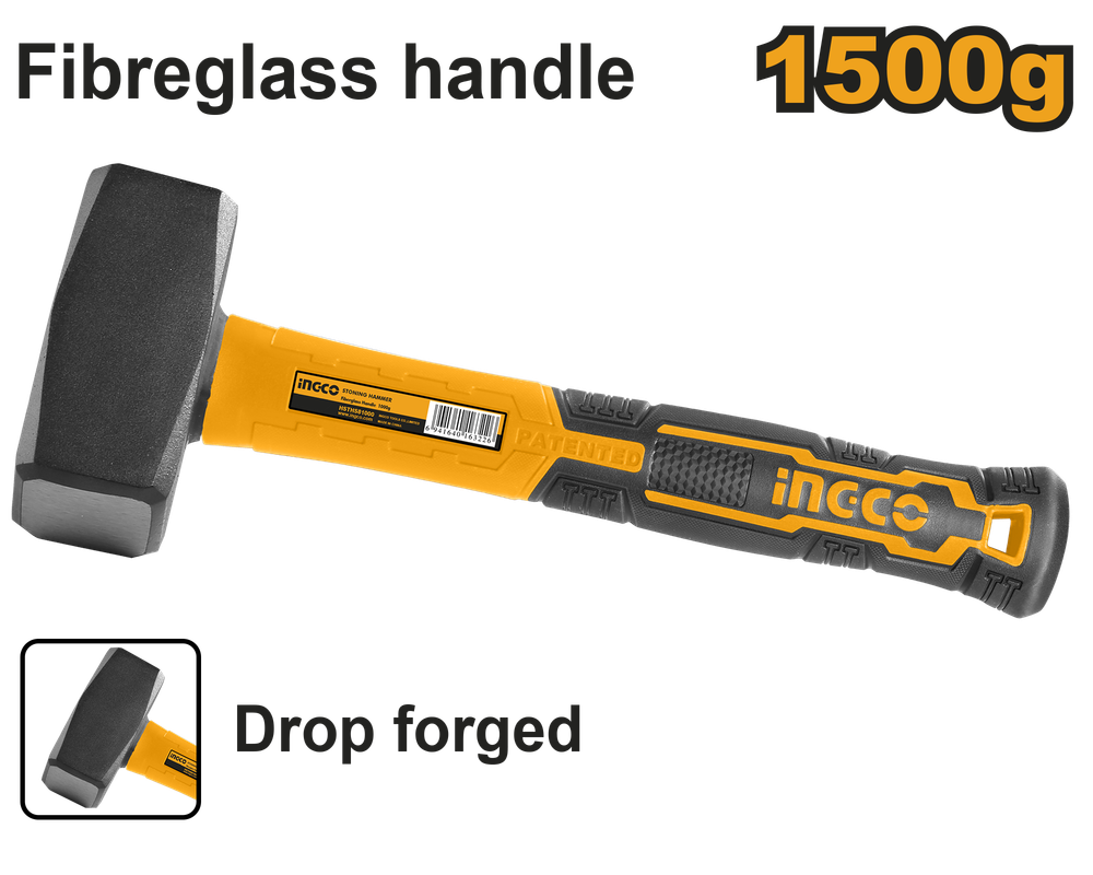 Кувалда 1500 g с фиберглассовой рукояткой INGCO HSTH8803