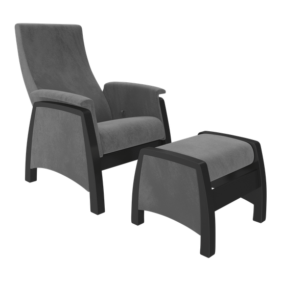 Кресло-глайдер 101 с пуфом