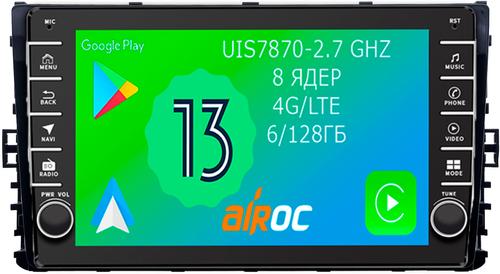 Магнитола для VW Jetta 7, Teramont, Taos, Multivan/Caravelle 2020+, Tiguan 2, Passat B8 - Airoc AB-3709 (кнопки и крутилки), Android 13, Быстрая, SIM-слот, CarPlay