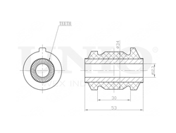 Сайлентблок передний переднего нижнего рычага UNIO RMP-20486