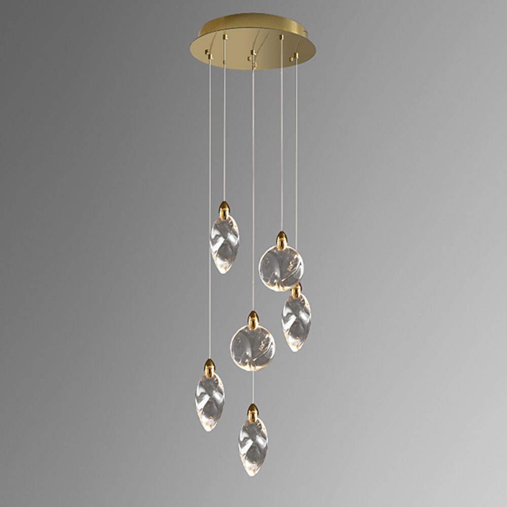 Подвесной светильник MT9176-6H titanium gold