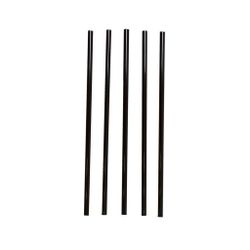 Трубочки 0,8*24 см прямые 250 шт черные пластик P.L.
