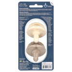 itzy ritzy, Sweetie Soother, пустышки из пищевого силикона, от 0 месяцев, кремовая и серо-коричневая, 2 пустышки