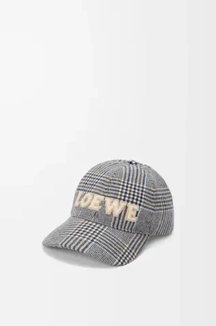 Loewe Кепка из шерсти, синий/белый