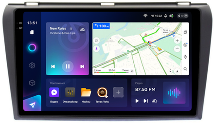 Магнитола для Mazda 3, Axela 2003-2009 - Teyes CC3-2K QLed Android 10, ТОП процессор, SIM-слот, CarPlay