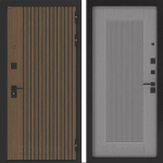 Дверь Входная Бункер BN-02 АМСТРОД Серый софт рельеф, металлическая