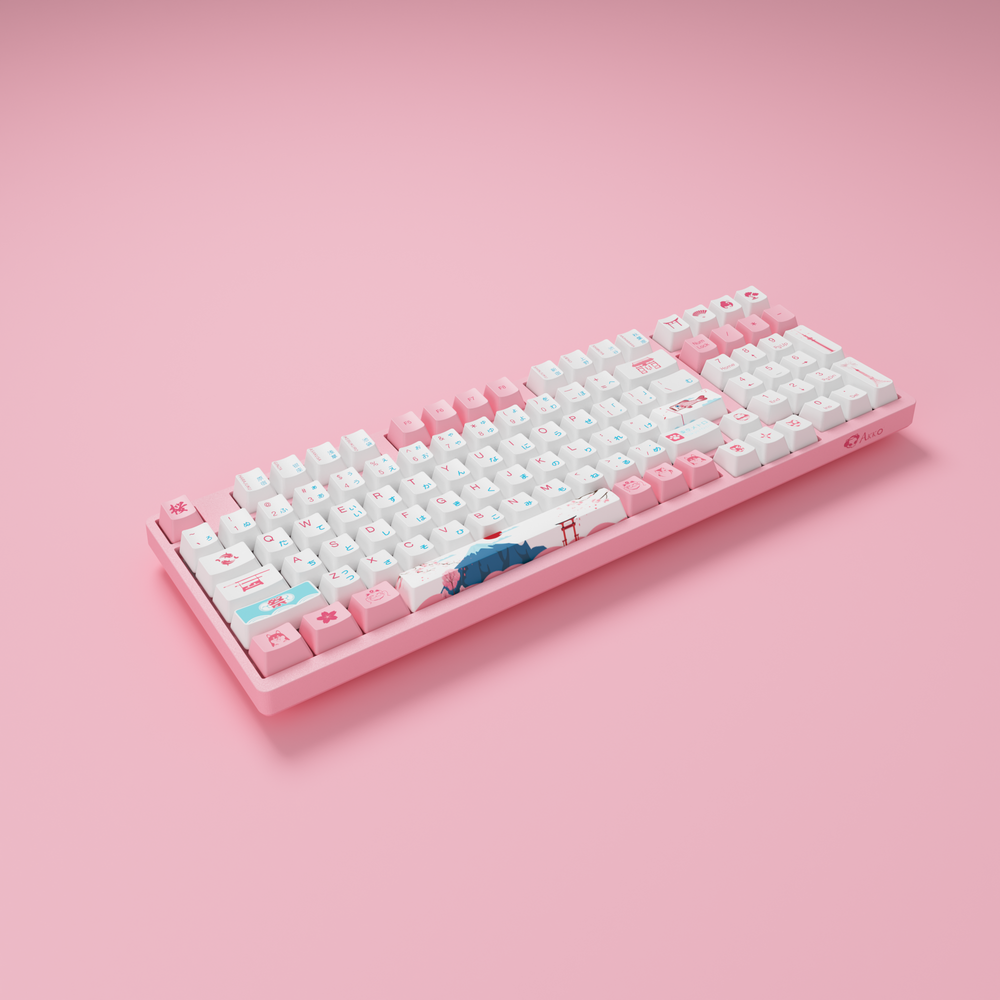 AKKO 3098B Doraemon Macaron  3 Modes RGB Hot Swap  Akko CS Jelly blue Switch,Cherry profile keycap