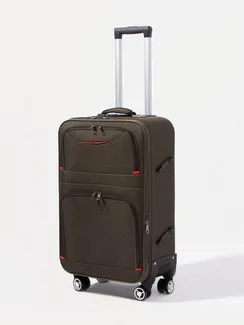 Чемодан средний 24", 2 наружных кармана, кодовый замок, цвет хаки
