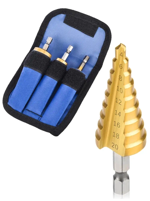 3 шт Ступенчатое сверло 3-12 мм 4-12 мм 4-20 мм набор буровых инструментов