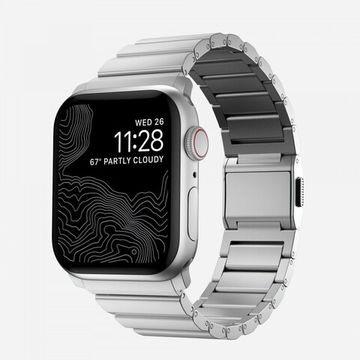 Ремешок Nomad Aluminum Band SPACE GRAY - Apple Watch 7 (45mm)/6/SE/5/4 (44mm)/3/2/1 (42mm), серебро