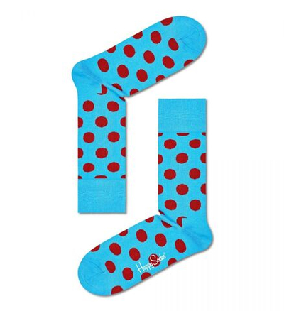 Голубые носки унисекс Big Dot Sock в горох (Размер: 25) (Цвет: голубой)