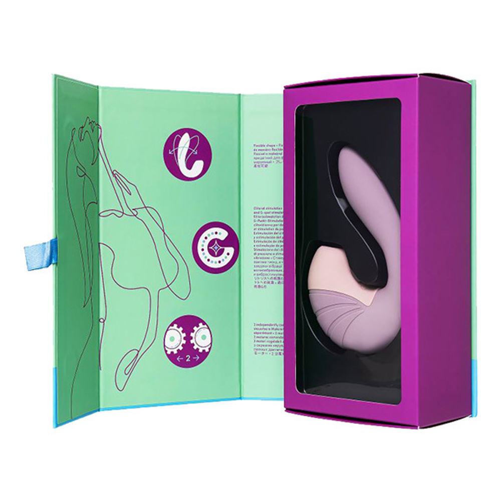 Сиреневый вибратор 16,9см с вакуумным стимулятором Satisfyer Supernova