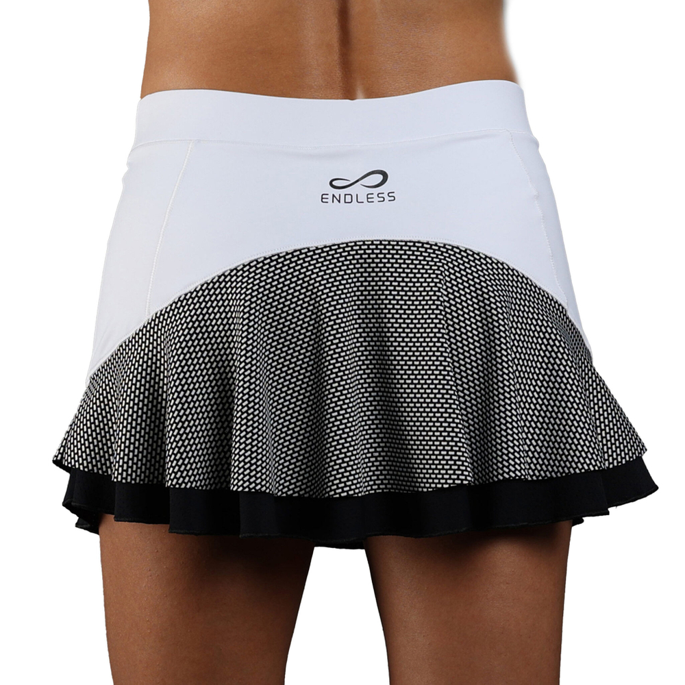 Женская теннисная юбка Endless Starlett Skirt Women - White, Grey