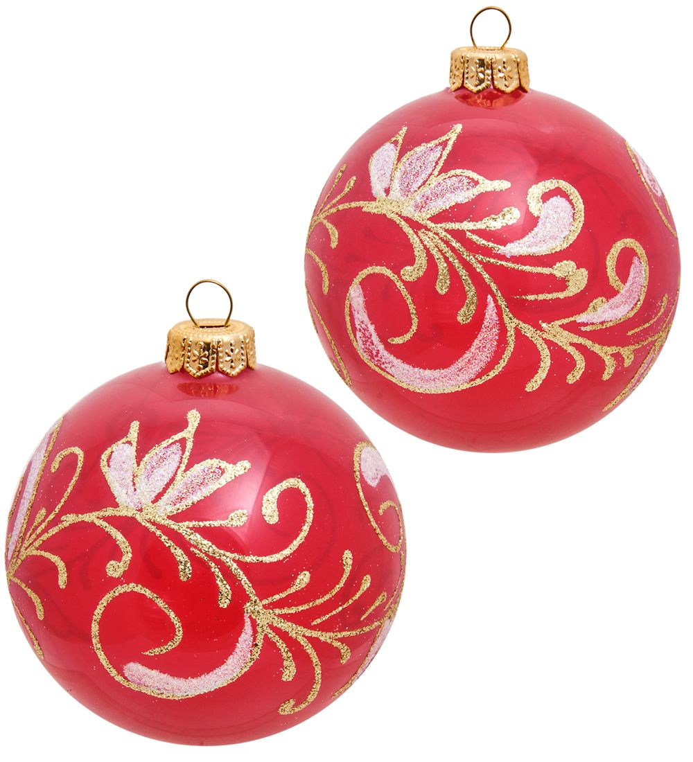 Элита НФШ-1217 Набор ел.украшений Шар 2шт «Букет новогодний» 85 мм