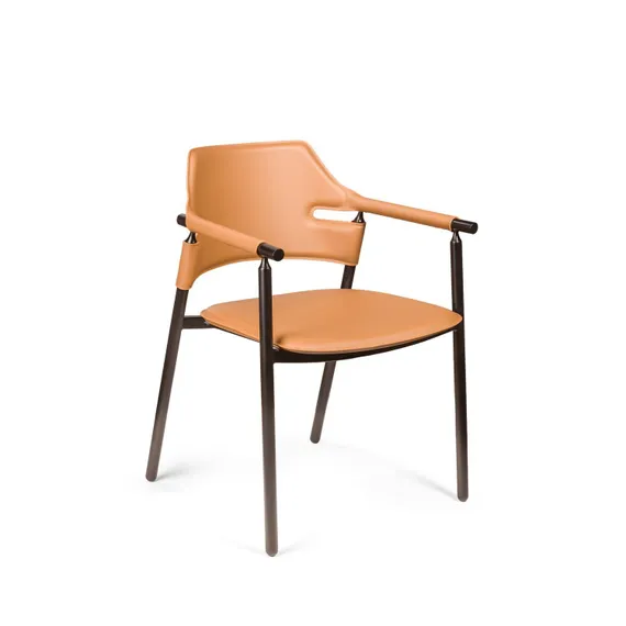 Стул с подлокотниками Suite, коричневый