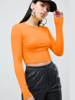 18076 Топ для девочки длинный рукав однотон (84-164)