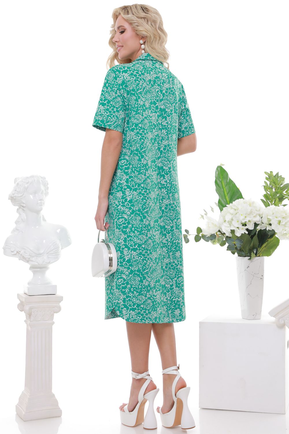 Платье мятного цвета с карманами DStrend (Акция)