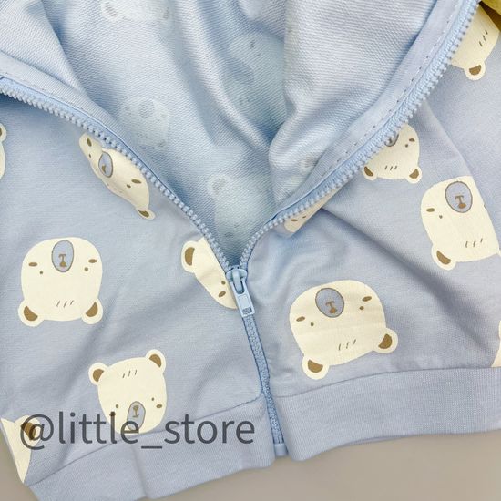 Комплект из футера "Smiley faces" нежно-голубой