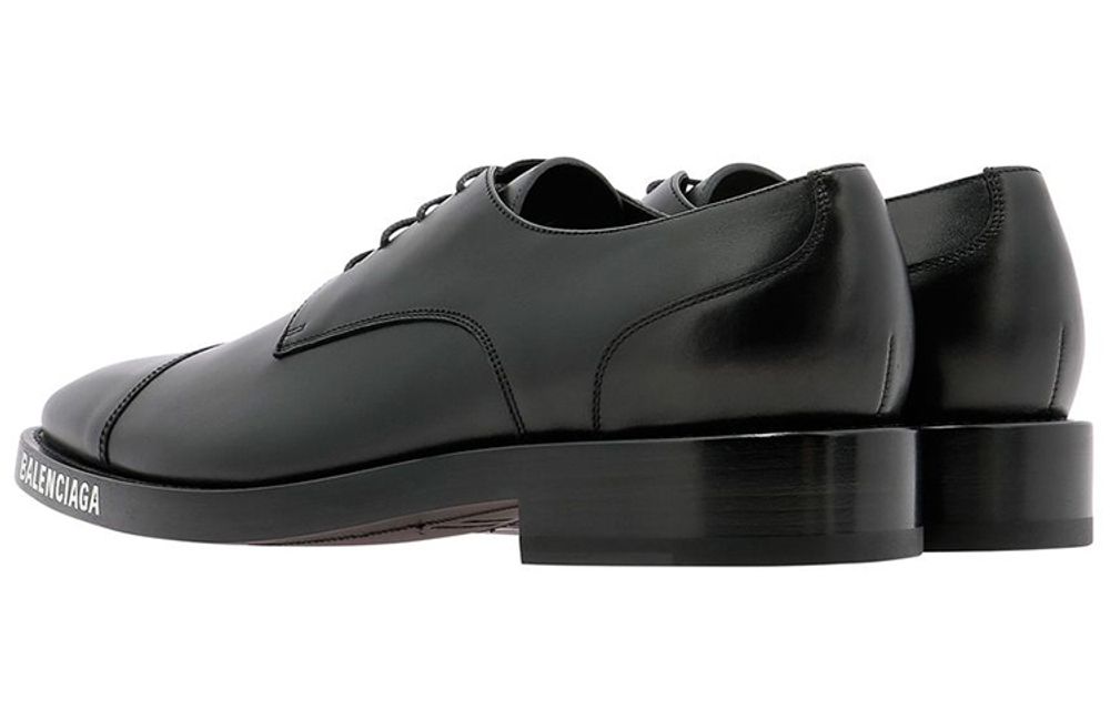 Balenciaga Balenciaga Derbies Derby logo Casual Leather Shoes Men's Black