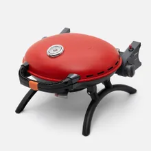 Портативный газовый гриль O-GRILL 500MT bicolor black-red + адаптер А, 1 горелка