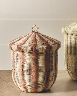 Zara Home Корзина из плетёной бумаги, цвет разноцветный, 37 см · 2614/049