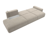 Диван прямой Лига-036 НПБ Модерн Лонг подлокотник справа МИКРОВЕЛЬВЕТ Бежевый