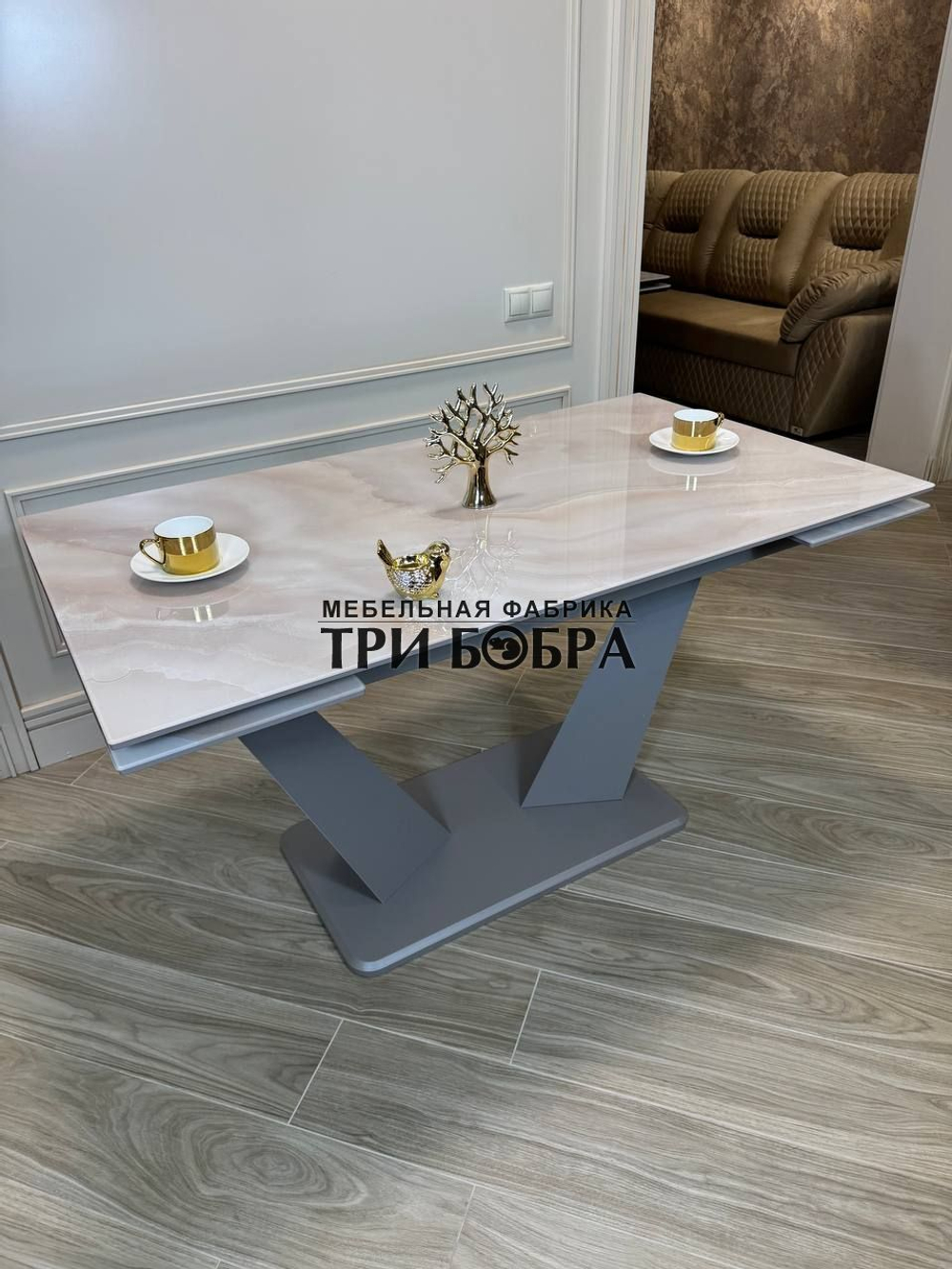 Кухонный раздвижной стол "Вирджиния", капучино