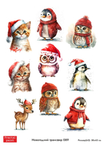 Трансфер для декупажа переводной рисунок для поверхностей новогодний 089