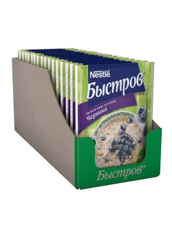 Каша Быстров Овсяная с черникой (17 шт/уп)