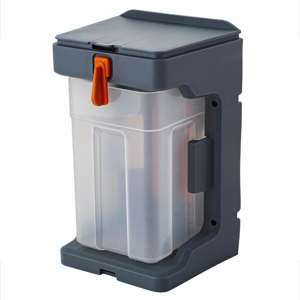 Лоток для метизов Blocker Expert подвесной с крепежом большой серо-свинцовый/оранжевый