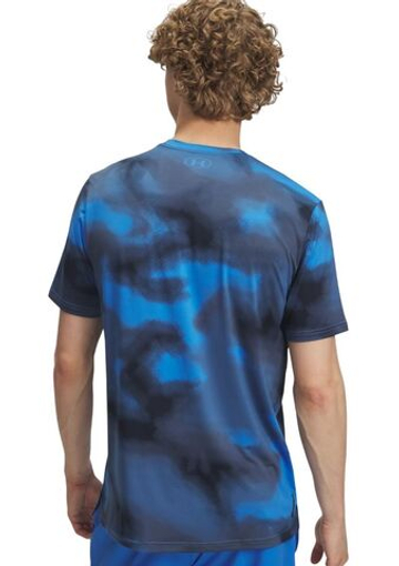 Мужская теннисная футболка Under Armour Vanish Energy Printed Short Sleeve - blue atlantis