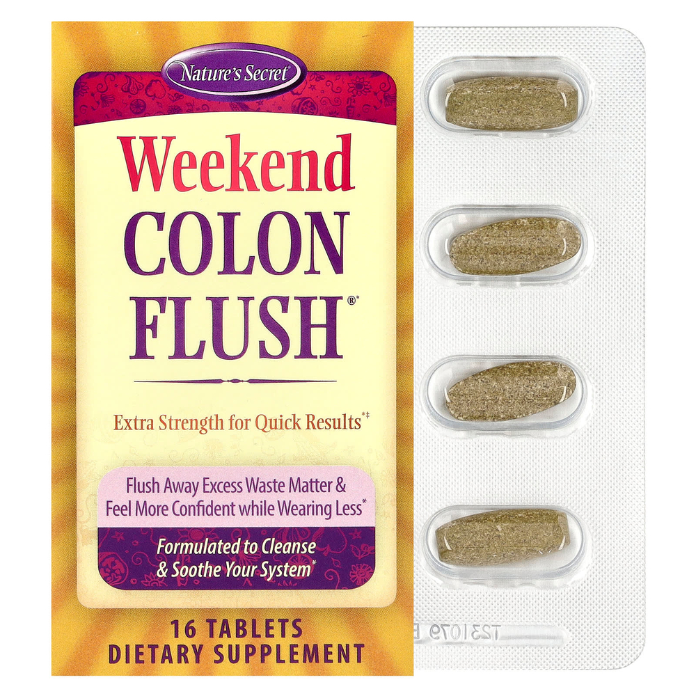 Nature's Secret, Weekend Colon Flush®, 16 таблеток