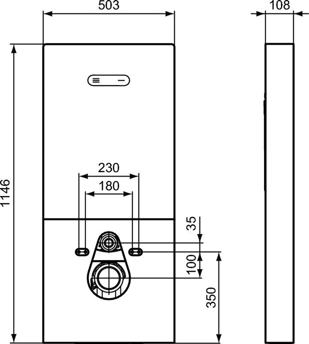 Модуль  Ideal Standard PROSYS R0144A6 для монтажа подвесных унитазов