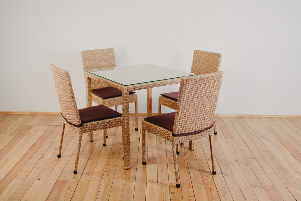 Стул плетеный ReeHouse Dove, бежевый люкс