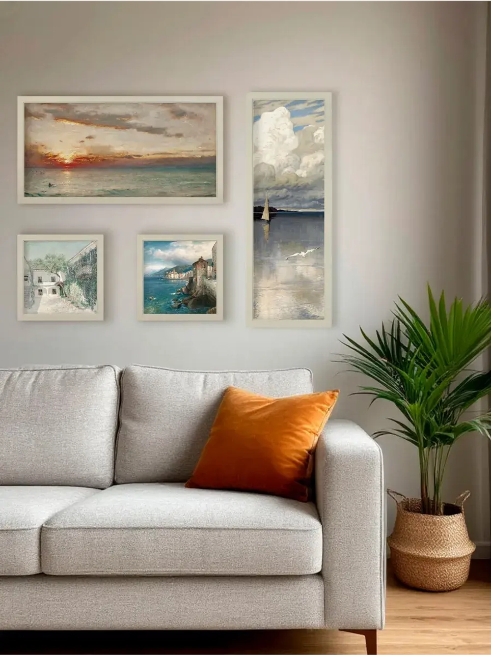 Картина на натуральном холсте настенная интерьерная 27*27 см