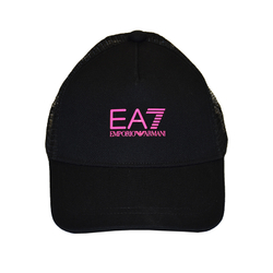 Теннисная кепка EA7 Man Woven Baseball Hat - black/pink fluo