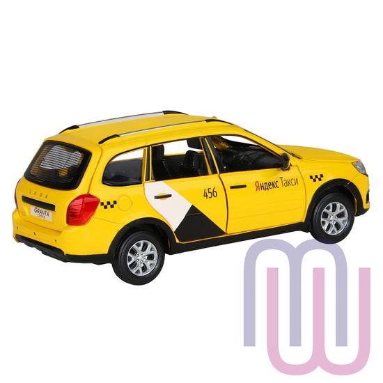 МОДЕЛЬ МАШИНЫ 1/24 LADA GRANTA CROSS ТАКСИ ЖЕЛТЫЙ