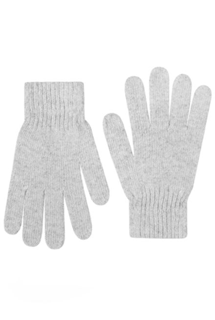 Перчатки вязаные серые
