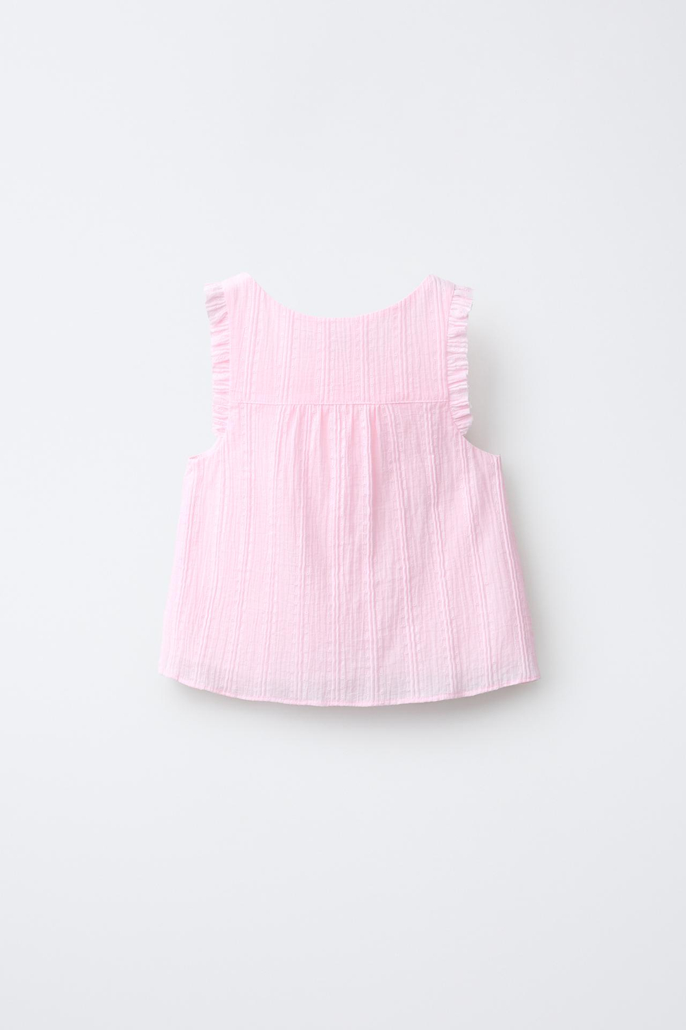 ZARA ТОП ИЗ РЕЛЬЕФНОЙ ТКАНИ, РОЗОВЫЙ