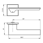 Ручка раздельная K.USS52.MIRAGE AC-9 медь