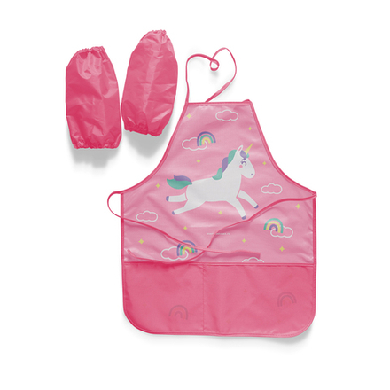 Фартук завязки 49х39 Единорог (розовый)