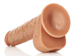 Телесный фаллоимитатор Straight Realistic Dildo Balls Suction Cup 10 - 28 см.