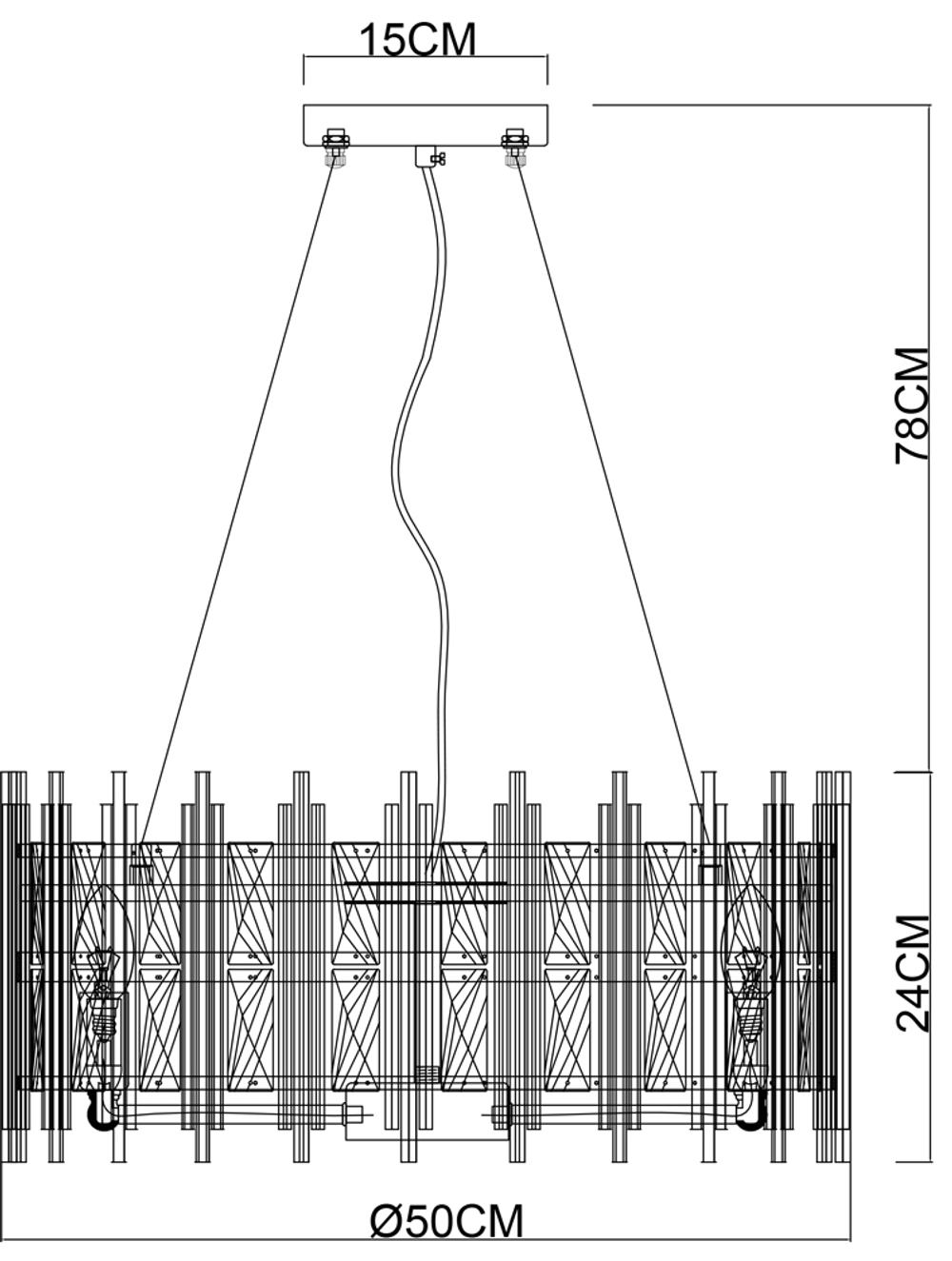 Люстра подвесная Arte Lamp A1043SP-6BK