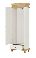 Шкаф Хельсинки для прихожей белый воск/антик