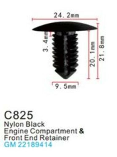 Клипса для крепления внутренней обшивки а/м GM пластиковая (100шт/уп.) Forsage клипса C0825( GM )