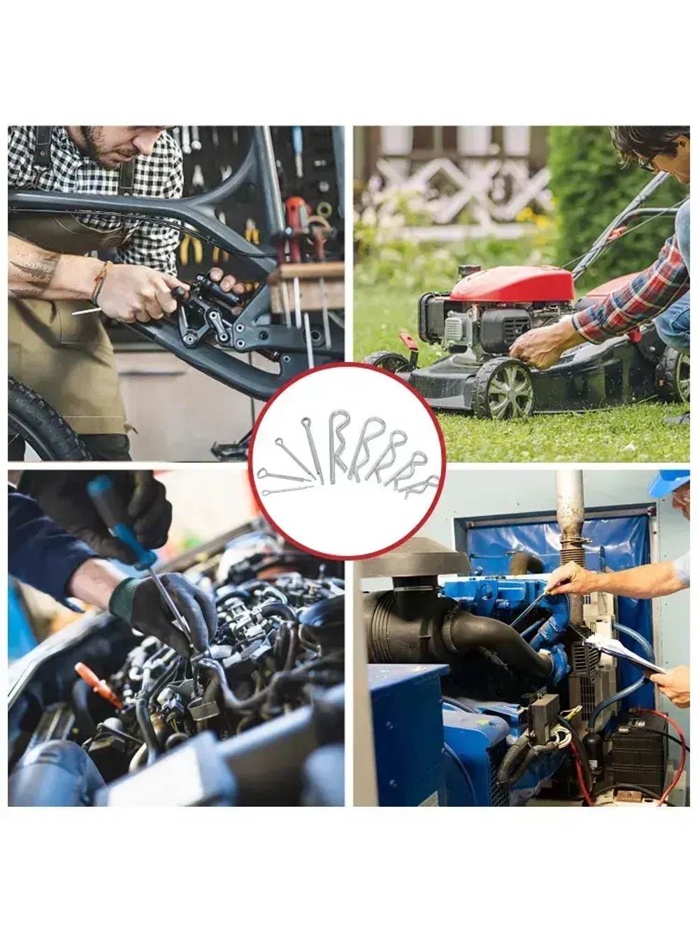 Набор шплинтов для фиксации крепежа; 558шт