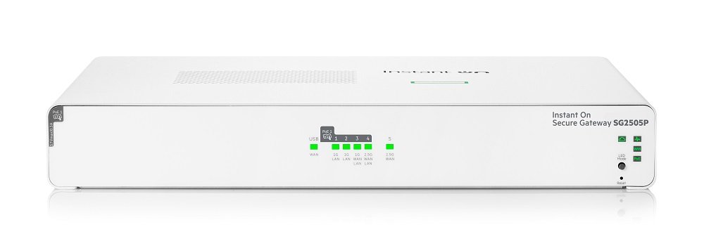 Шлюз HPE Networking Instant On Secure Gateway 5-port SmartRate 2.5G PoE+ 64W SG2505P EU en (S0G34A#ABB)